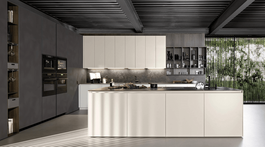 Modern white painting kitchen cabinet lohabour